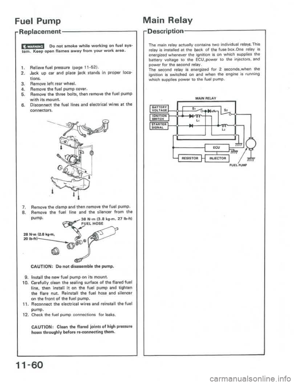 ACURA INTEGRA 1986  Service Repair Manual 