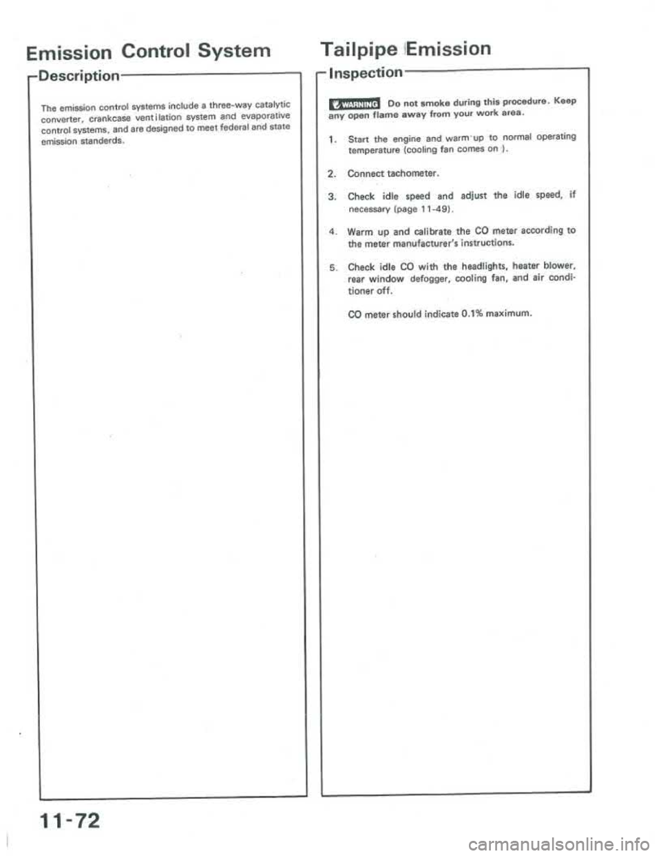 ACURA INTEGRA 1986  Service Repair Manual 