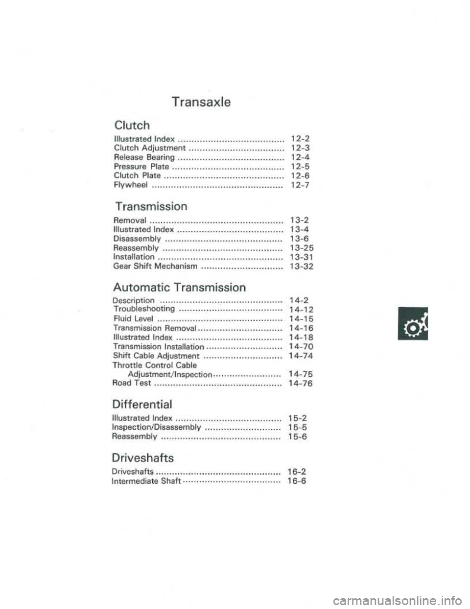 ACURA INTEGRA 1986  Service Repair Manual 