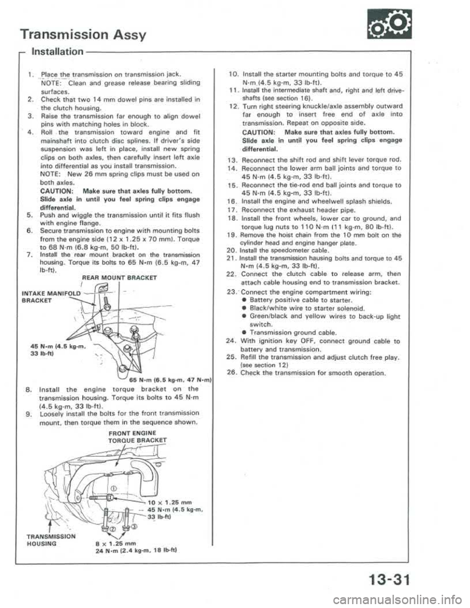 ACURA INTEGRA 1986 Service Repair Manual ACURA INTEGRA 1986 Service Repair Manual