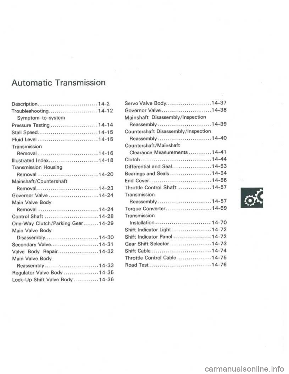 ACURA INTEGRA 1986 Service Repair Manual ACURA INTEGRA 1986 Service Repair Manual