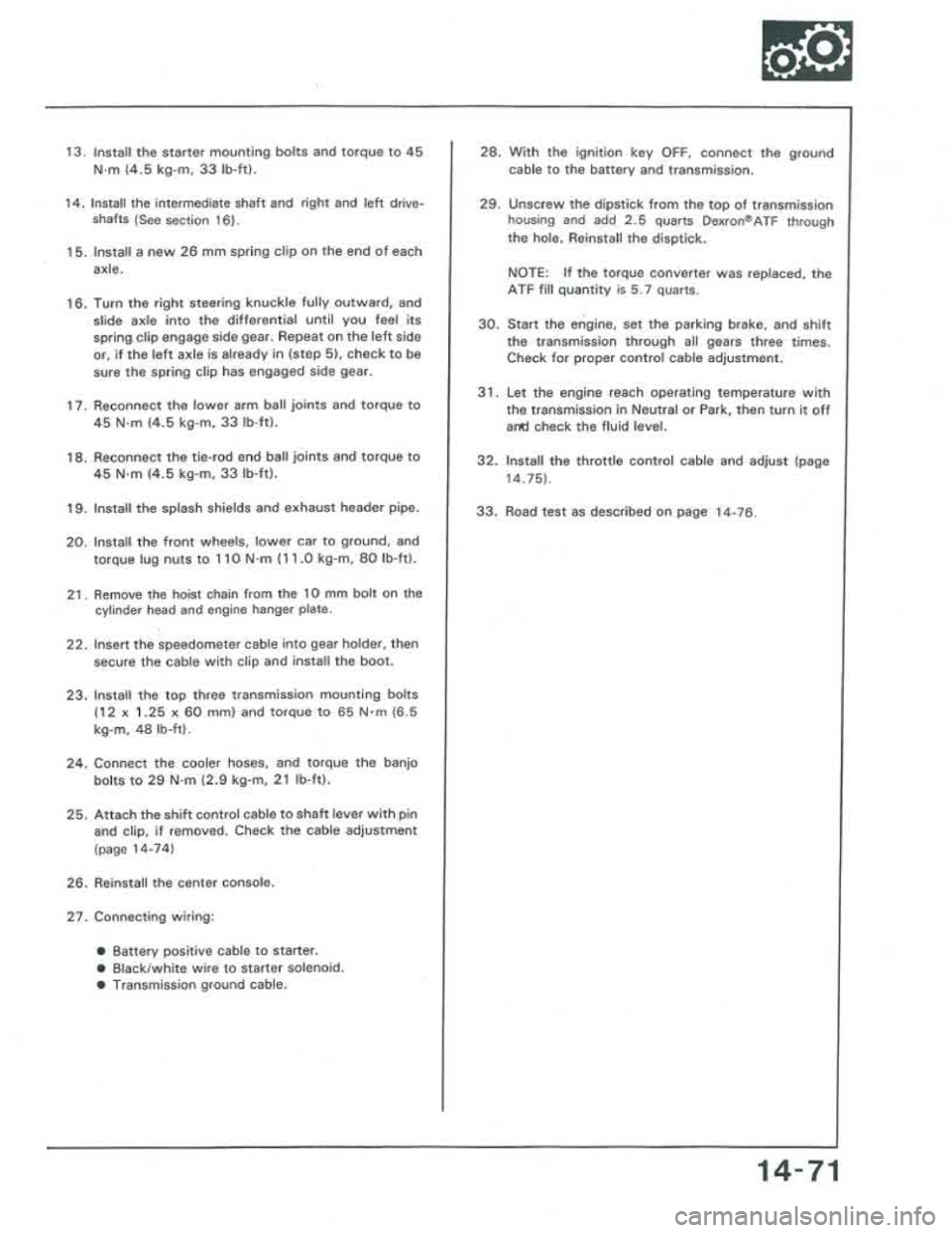 ACURA INTEGRA 1986 Service Repair Manual ACURA INTEGRA 1986 Service Repair Manual