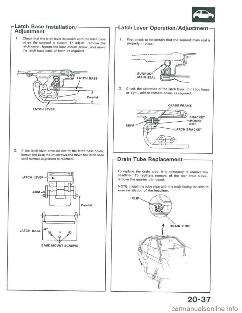 ACURA INTEGRA 1986 Service Repair Manual ACURA INTEGRA 1986 Service Repair Manual