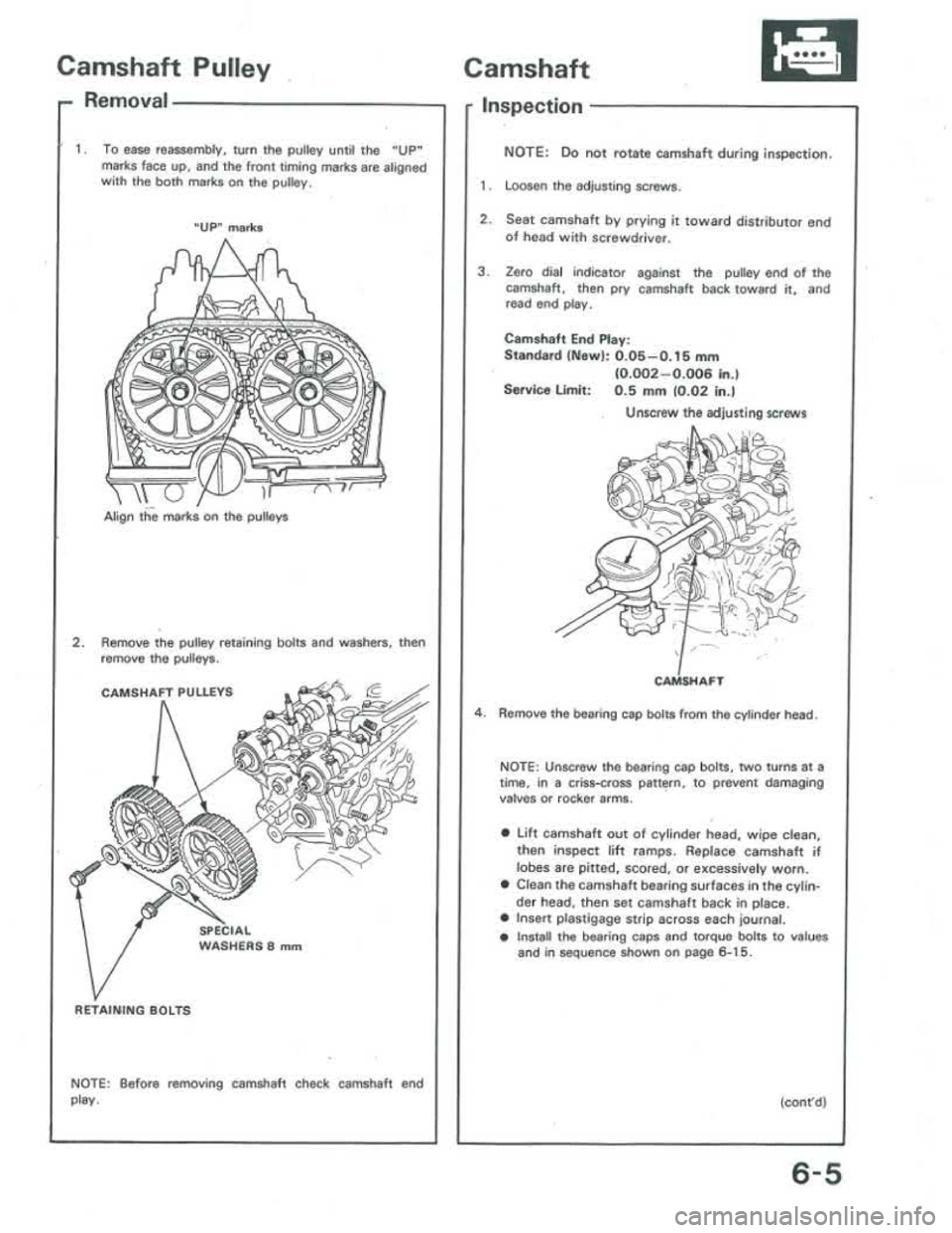 ACURA INTEGRA 1986 Service Workshop Manual ACURA INTEGRA 1986 Service Workshop Manual