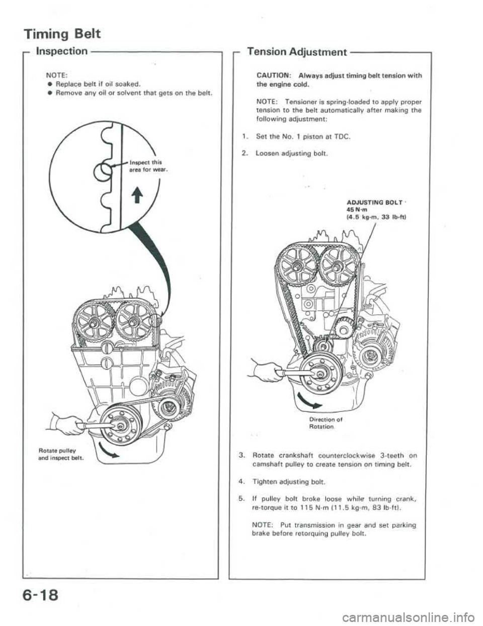 ACURA INTEGRA 1986  Service Manual PDF 