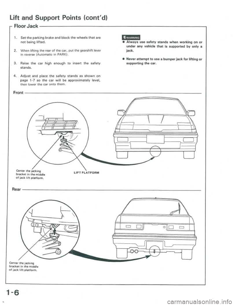 ACURA INTEGRA 1986  Service Repair Manual 