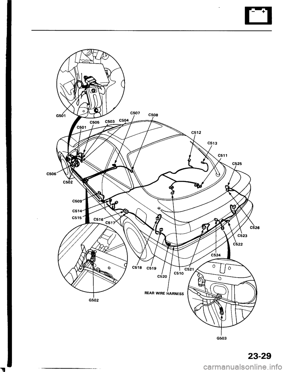 ACURA INTEGRA 1994  Service Repair Manual REAR WIRE HARNESS
G503
23-29 