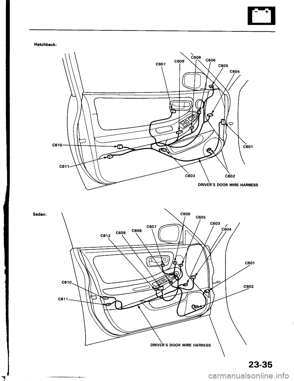 ACURA INTEGRA 1994  Service Repair Manual Hatchback:
Sedan:
23-35 