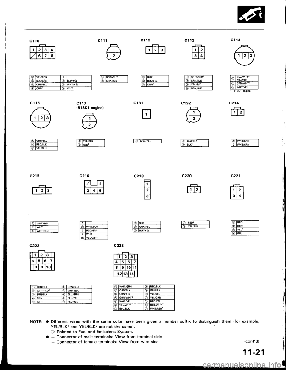 ACURA INTEGRA 1994  Service Repair Manual E:I
I if,l.)
l;TYra-"wrrr. Ile llel/nEo II€ TcRNrwHrtlI ,ITwHr^rJl I
c214
ffi
c1
r+lrl2l
trtr
32
o
c112
rft]
IOTBLF------lla lsLx/YEL Ifo lanlr l]l
c111
6
\:-/
lI-FErwHr - l1olGuNlert l-l
cl1
3t
tr