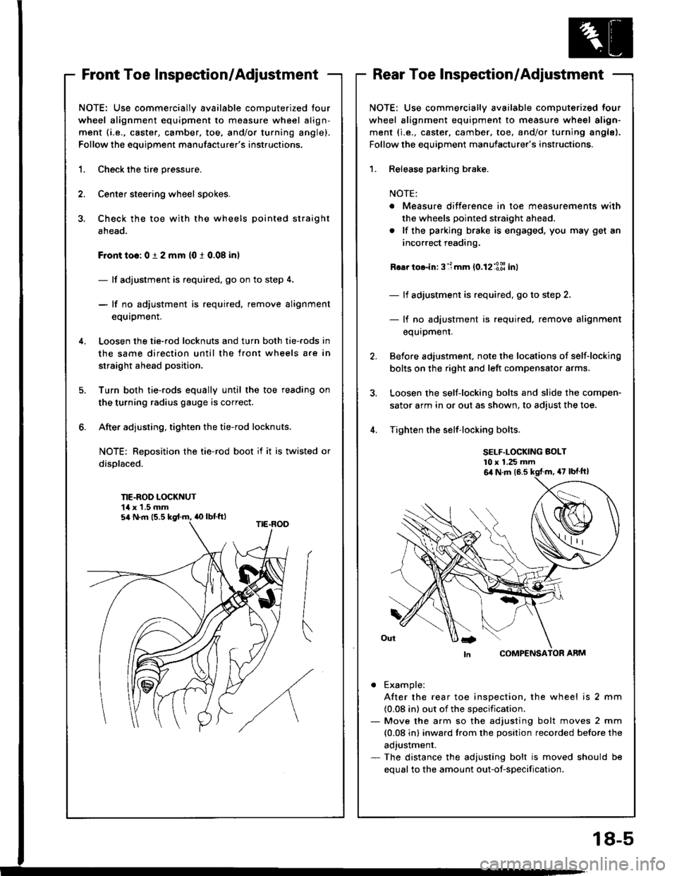 ACURA INTEGRA 1994  Service Repair Manual 