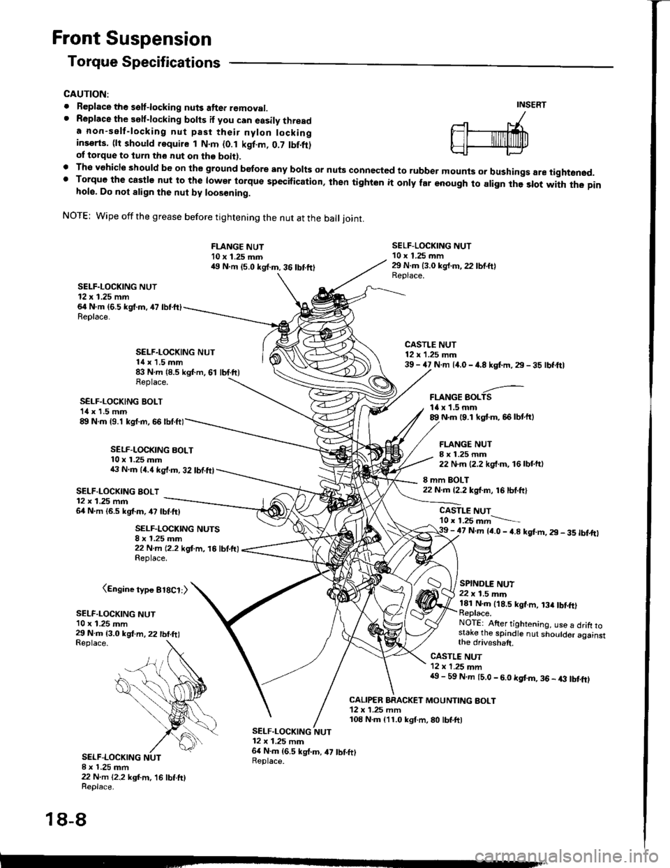 ACURA INTEGRA 1994  Service Repair Manual 