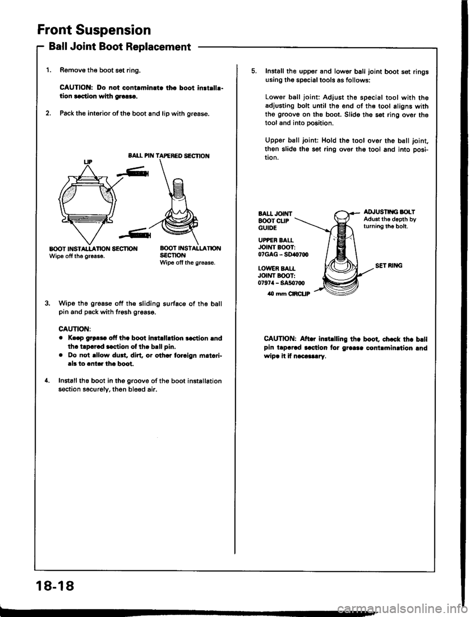 ACURA INTEGRA 1994  Service Repair Manual 