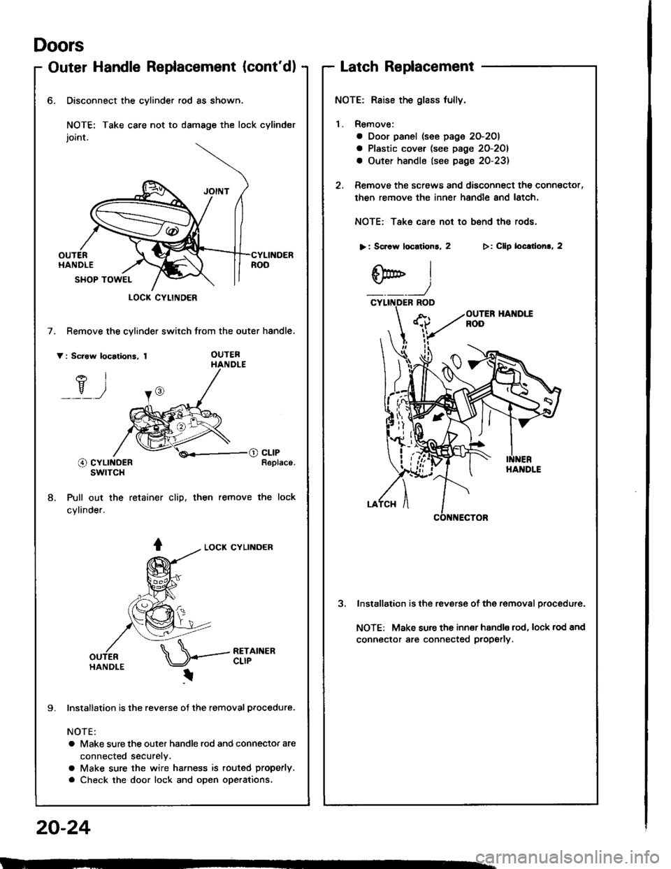 ACURA INTEGRA 1994  Service Repair Manual 