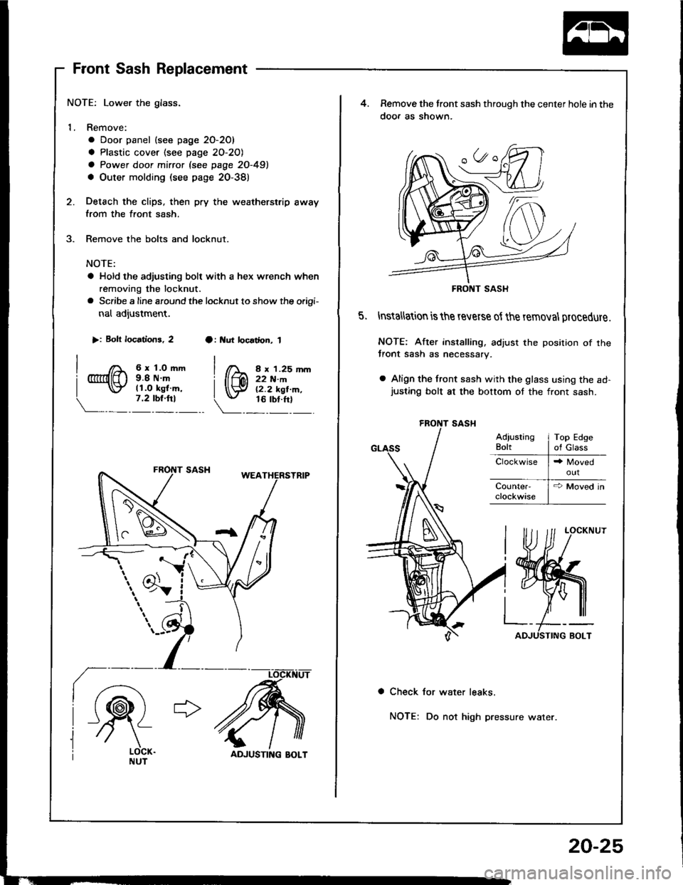 ACURA INTEGRA 1994  Service Repair Manual 