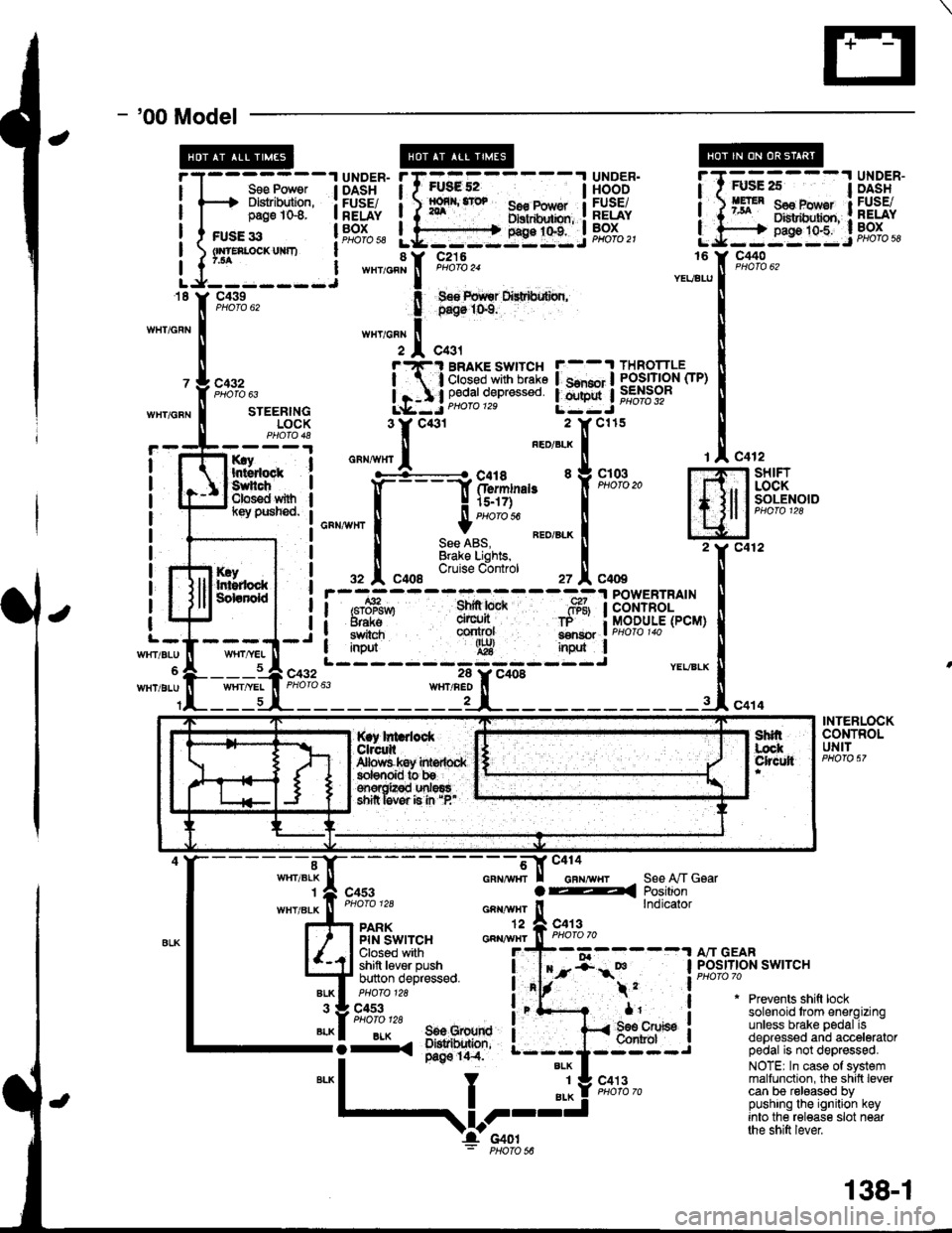 ACURA INTEGRA 1998 Service Repair Manual - 00 Model
I
I
FUsg 52I56€ Pow€r Ilxrtdhxbn, :g9:t"t:.i
UNDER.HOODFUSEiRELAYBOXPHOfO 21
Sse Power I DASHDlslribution, : FUSE/page 1G8. I RELAY
c440
c432
WHT/GFNSTEERINGLOCK
rry Ihtsdock :Suhch IC ACURA INTEGRA 1998 Service Repair Manual - 00 Model
I
I
FUsg 52I56€ Pow€r Ilxrtdhxbn, :g9:t"t:.i
UNDER.HOODFUSEiRELAYBOXPHOfO 21
Sse Power I DASHDlslribution, : FUSE/page 1G8. I RELAY
c440
c432
WHT/GFNSTEERINGLOCK
rry Ihtsdock :Suhch IC