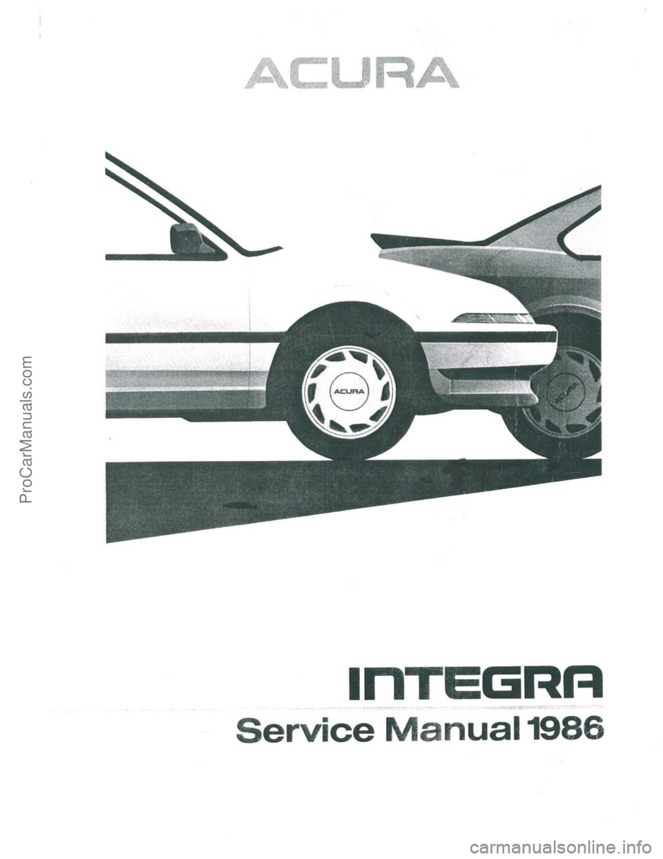 ACURA INTEGRA 1986  Service Repair Manual 