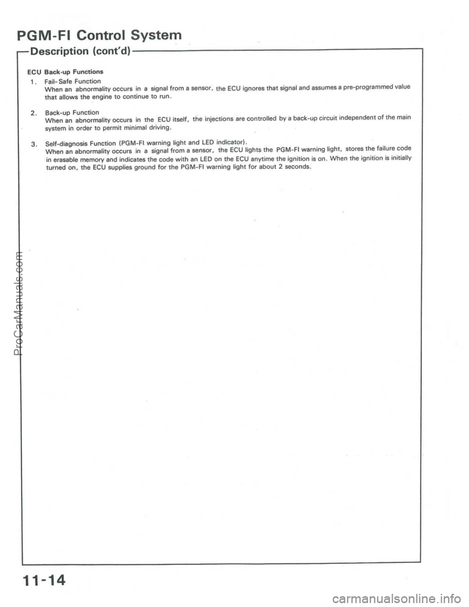 ACURA INTEGRA 1986  Service Repair Manual ProCarManuals.com 