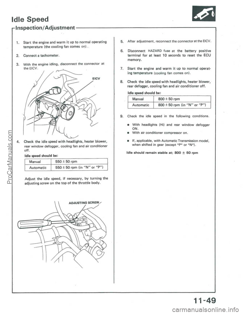 ACURA INTEGRA 1986  Service Repair Manual ProCarManuals.com 