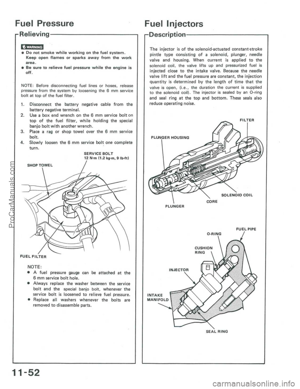 ACURA INTEGRA 1986  Service Repair Manual ProCarManuals.com 