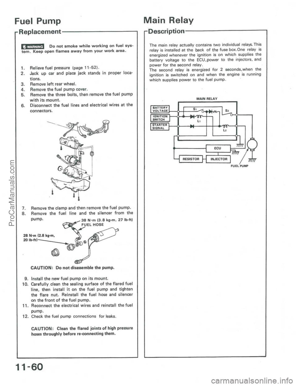 ACURA INTEGRA 1986  Service Repair Manual ProCarManuals.com 