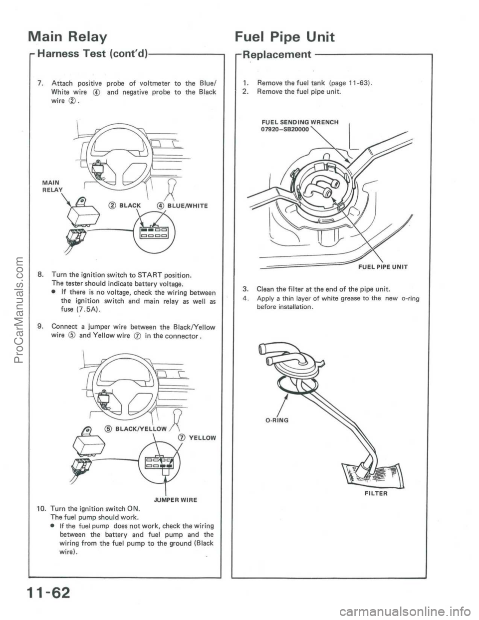 ACURA INTEGRA 1986  Service Repair Manual ProCarManuals.com 