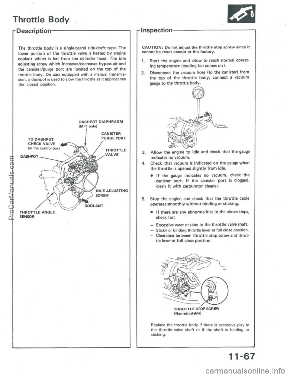 ACURA INTEGRA 1986  Service Repair Manual ProCarManuals.com 