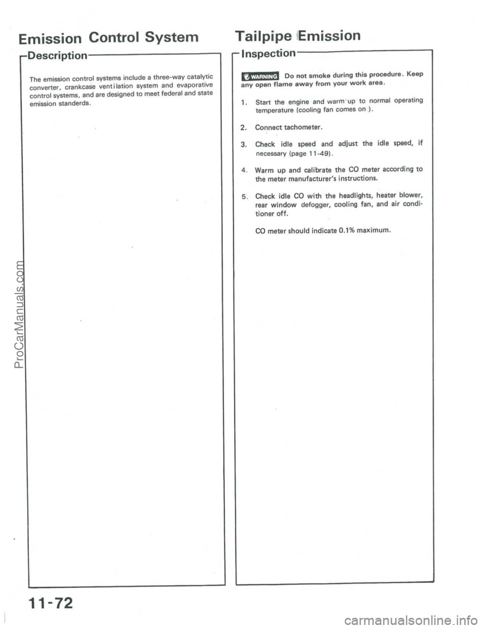 ACURA INTEGRA 1986  Service Repair Manual ProCarManuals.com 