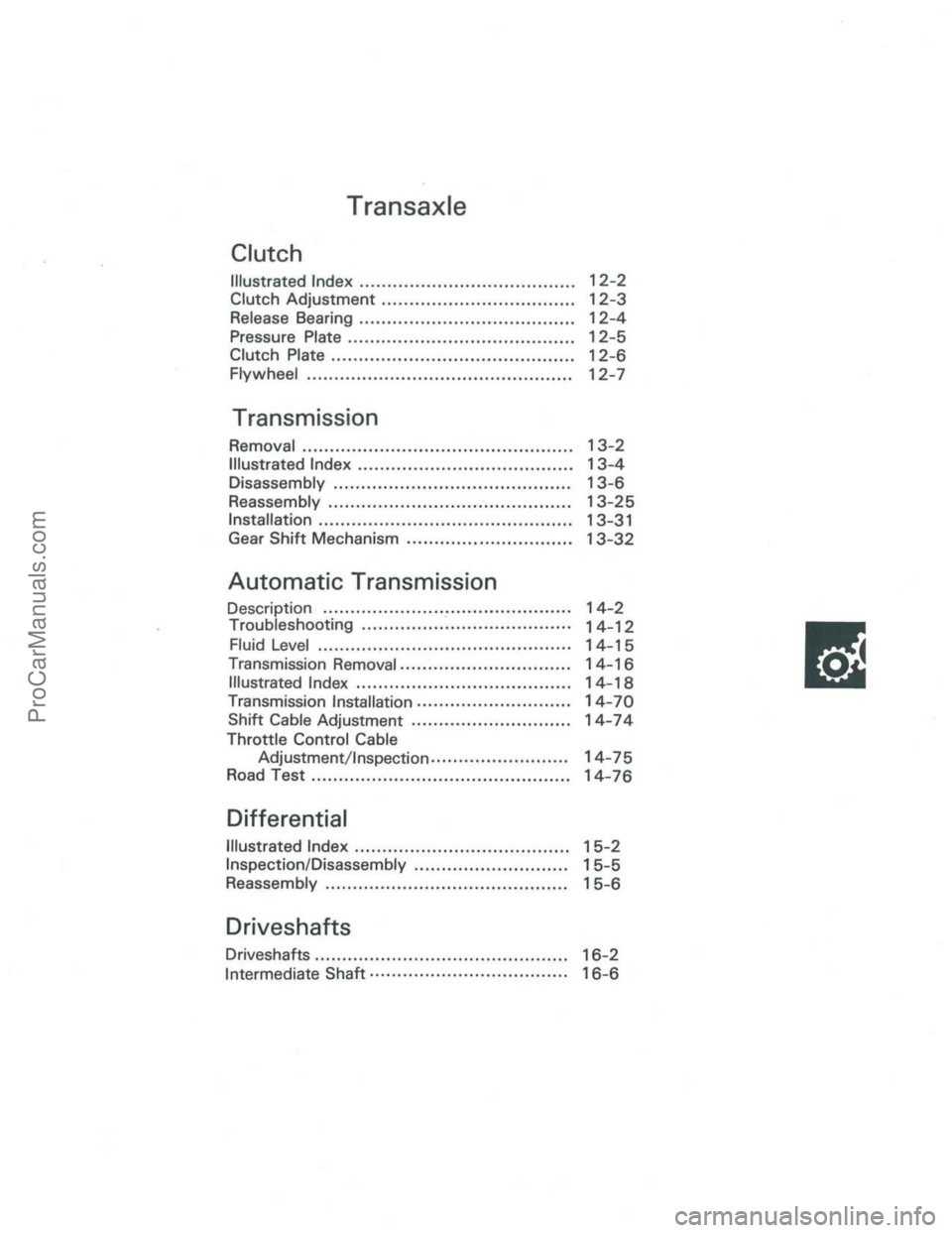 ACURA INTEGRA 1986  Service Repair Manual ProCarManuals.com 