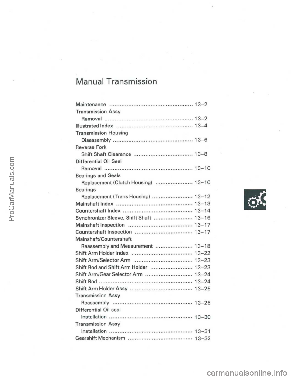 ACURA INTEGRA 1986  Service Repair Manual ProCarManuals.com 