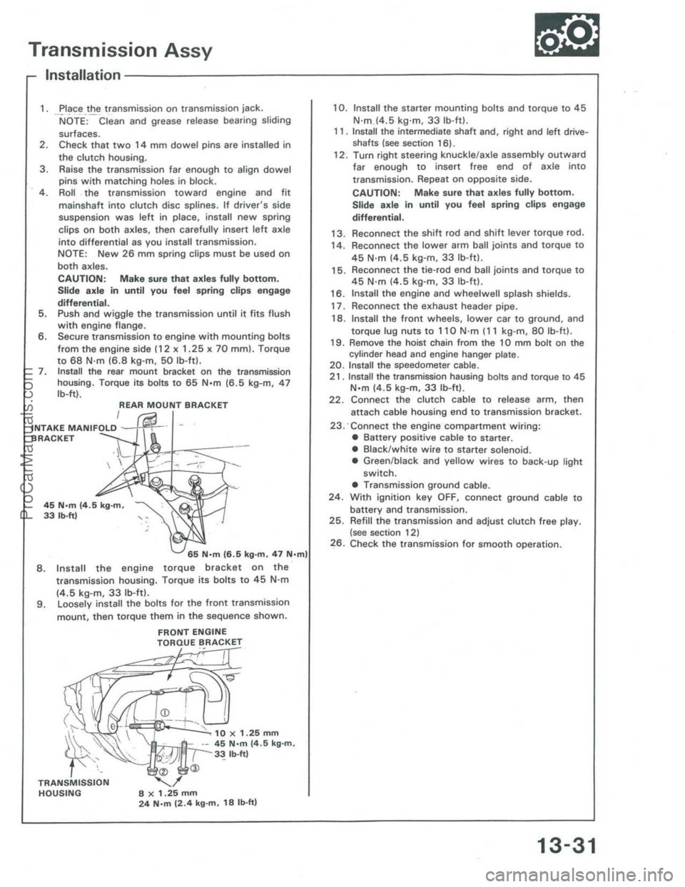 ACURA INTEGRA 1986 Service Repair Manual ProCarManuals.com ACURA INTEGRA 1986 Service Repair Manual ProCarManuals.com