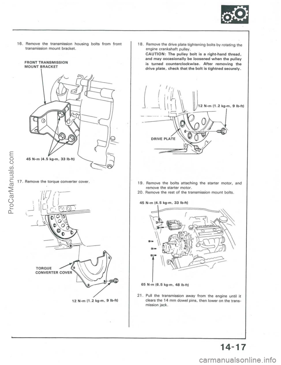 ACURA INTEGRA 1986  Service Repair Manual ProCarManuals.com 