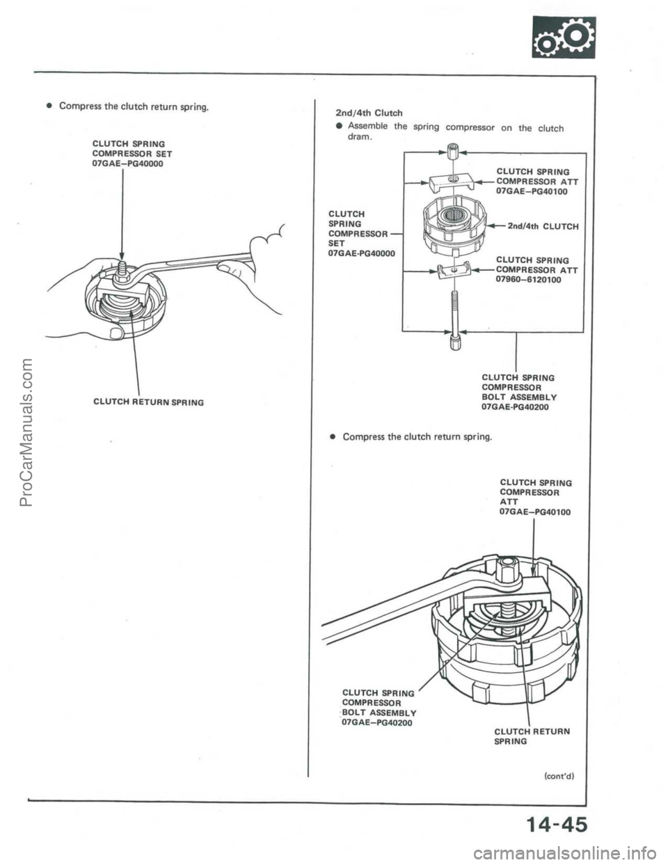ACURA INTEGRA 1986  Service Repair Manual ProCarManuals.com 