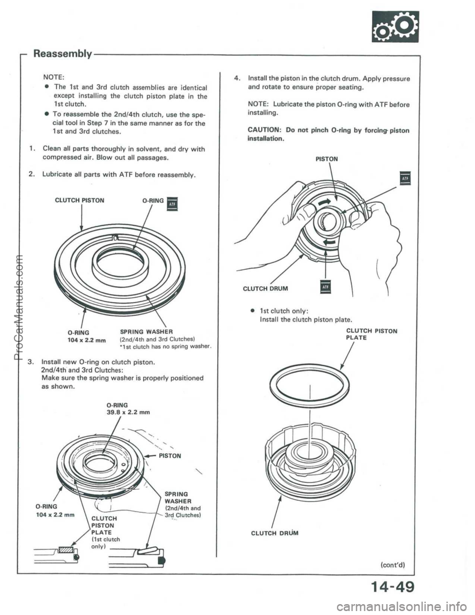 ACURA INTEGRA 1986  Service Repair Manual ProCarManuals.com 