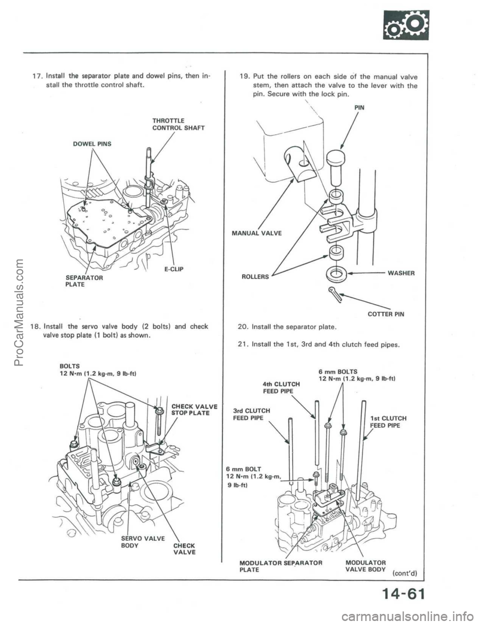 ACURA INTEGRA 1986  Service Repair Manual ProCarManuals.com 