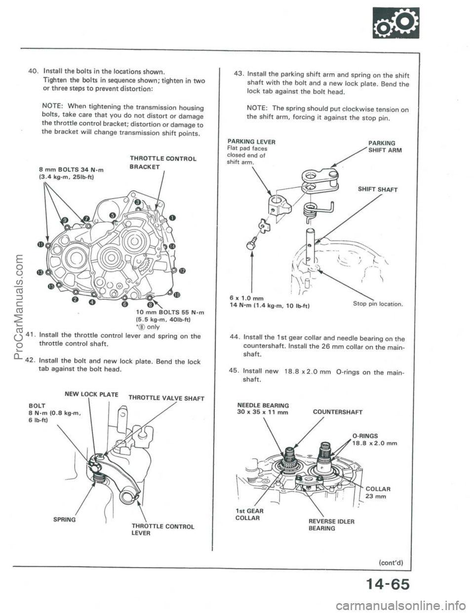 ACURA INTEGRA 1986  Service Repair Manual ProCarManuals.com 
