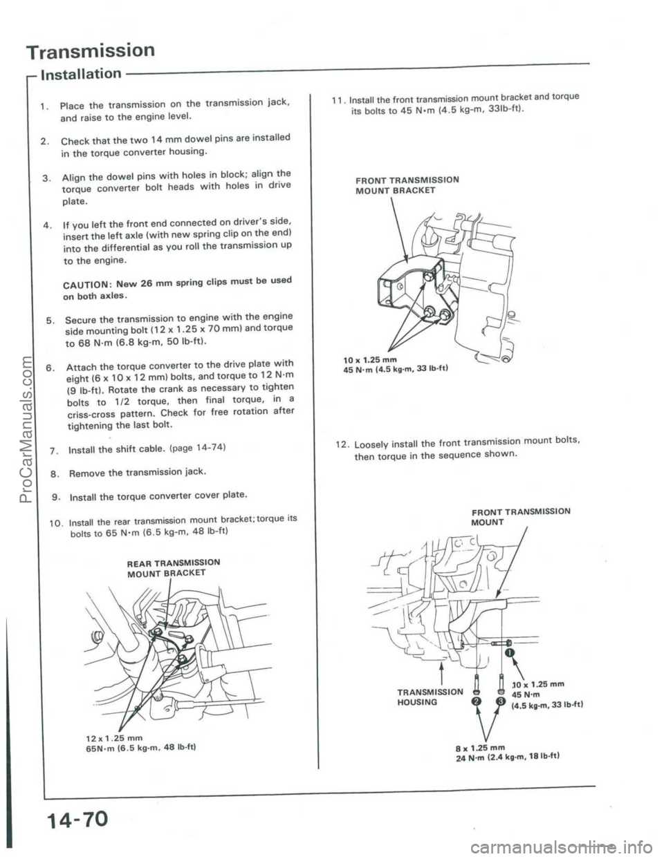 ACURA INTEGRA 1986  Service Repair Manual ProCarManuals.com 
