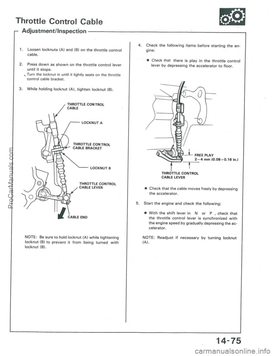ACURA INTEGRA 1986  Service Repair Manual ProCarManuals.com 