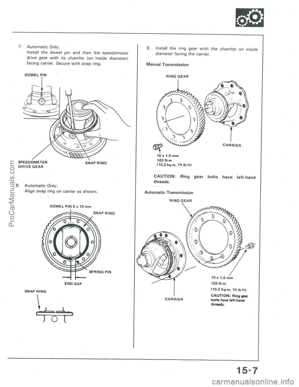 ACURA INTEGRA 1986  Service Repair Manual ProCarManuals.com 