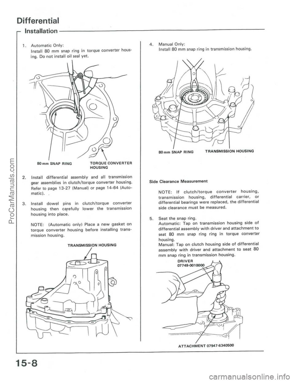 ACURA INTEGRA 1986  Service Repair Manual ProCarManuals.com 