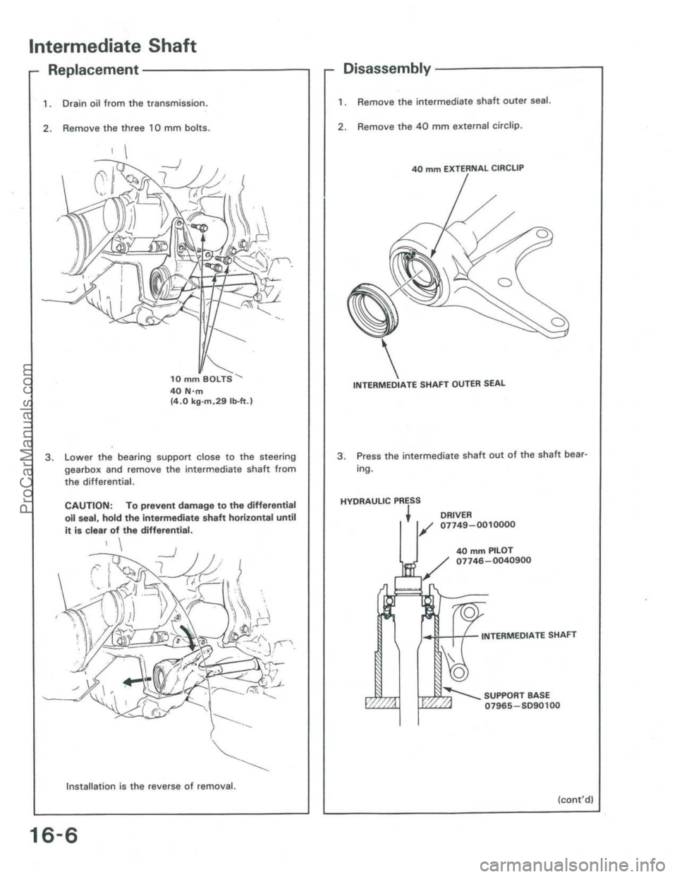 ACURA INTEGRA 1986  Service Repair Manual ProCarManuals.com 