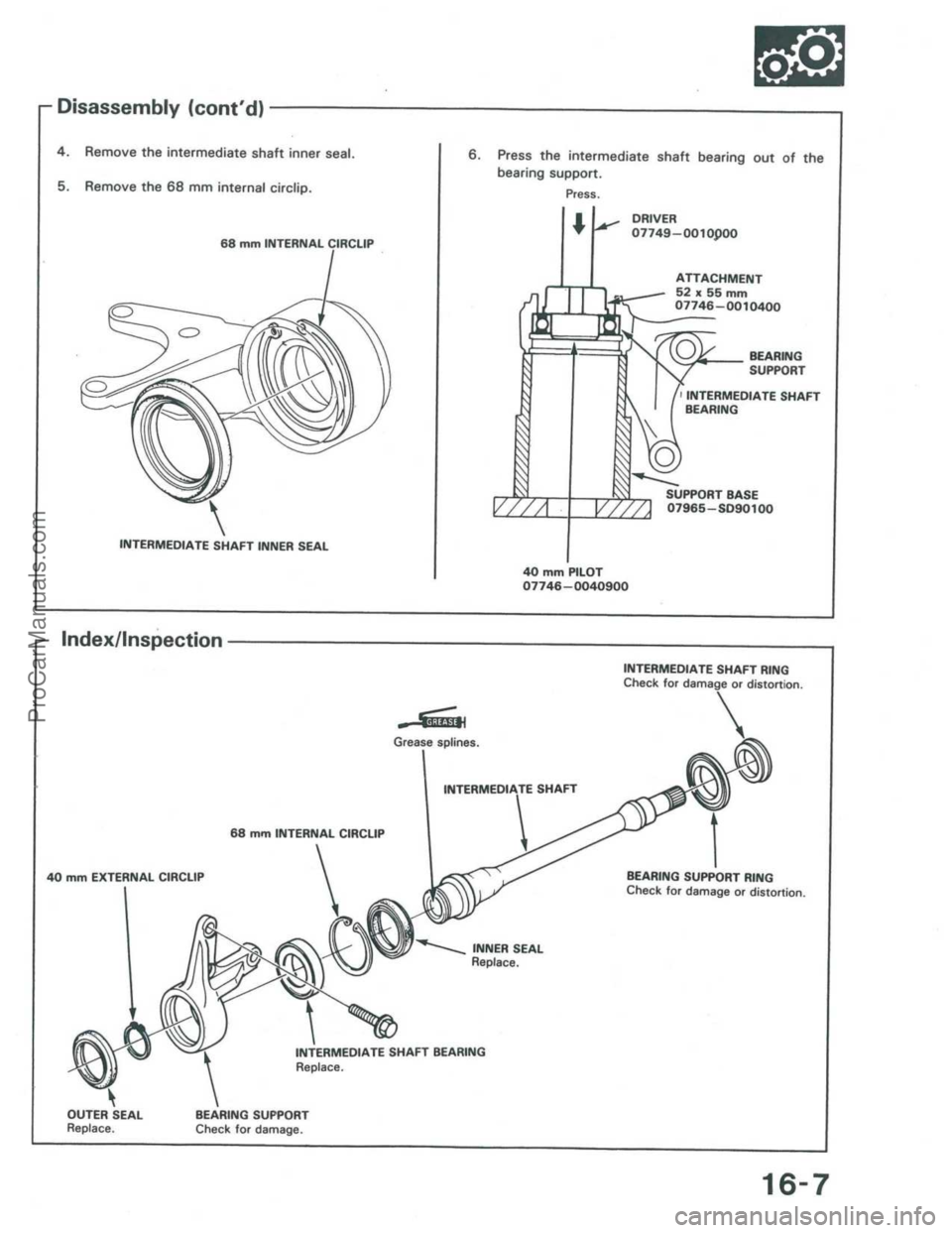 ACURA INTEGRA 1986  Service Repair Manual ProCarManuals.com 