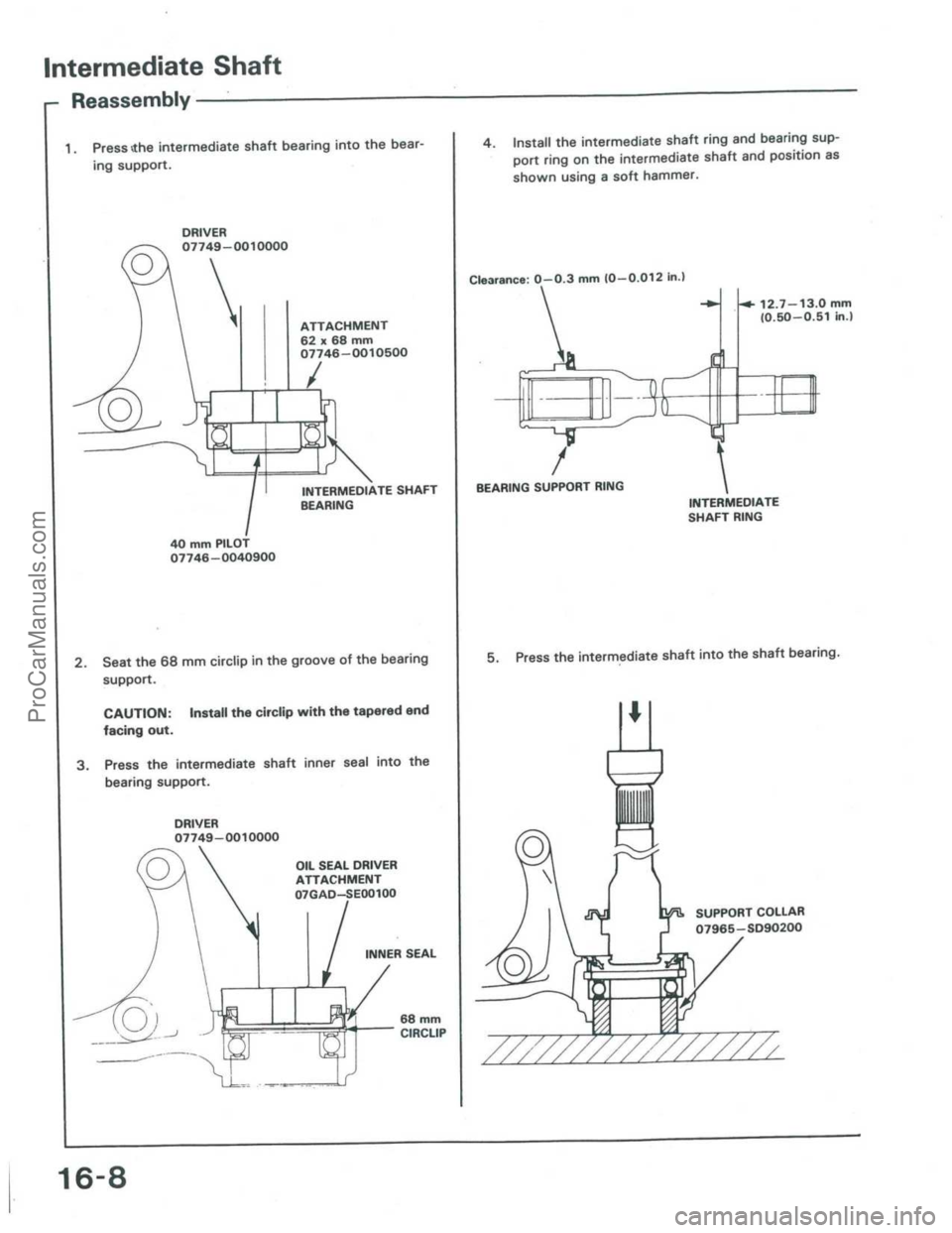 ACURA INTEGRA 1986  Service Repair Manual ProCarManuals.com 