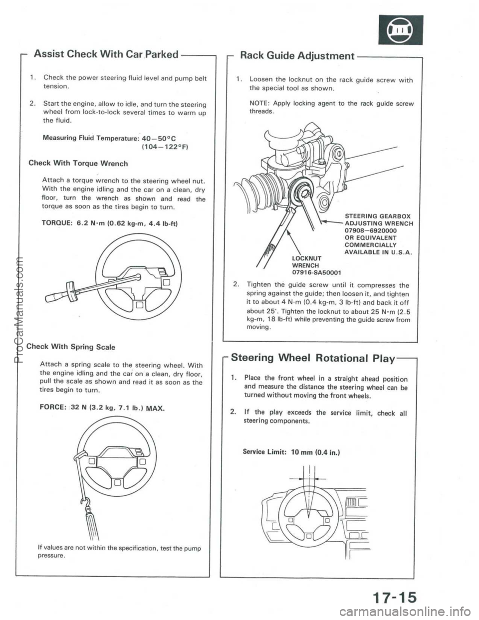 ACURA INTEGRA 1986  Service Repair Manual ProCarManuals.com 