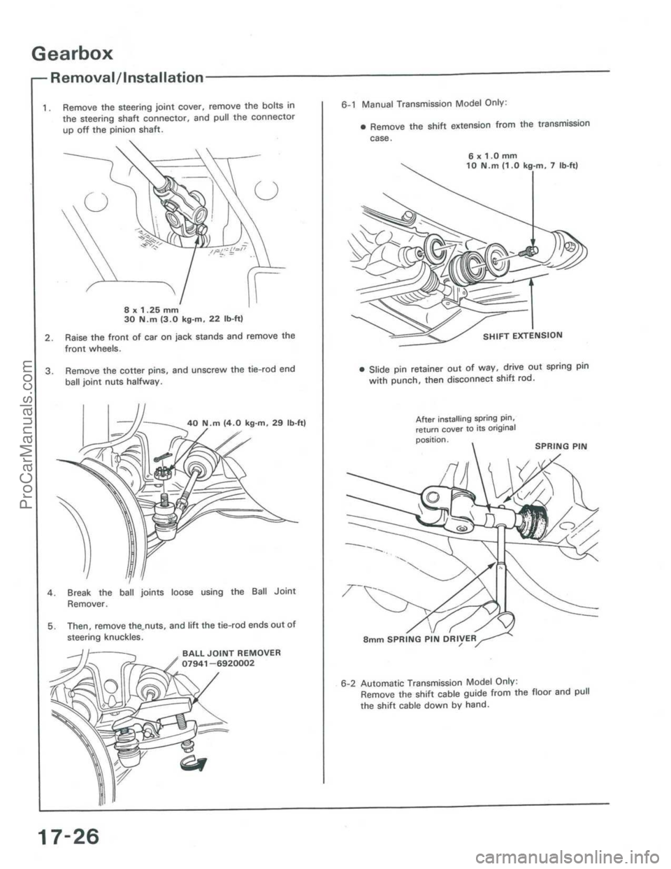 ACURA INTEGRA 1986  Service Repair Manual ProCarManuals.com 
