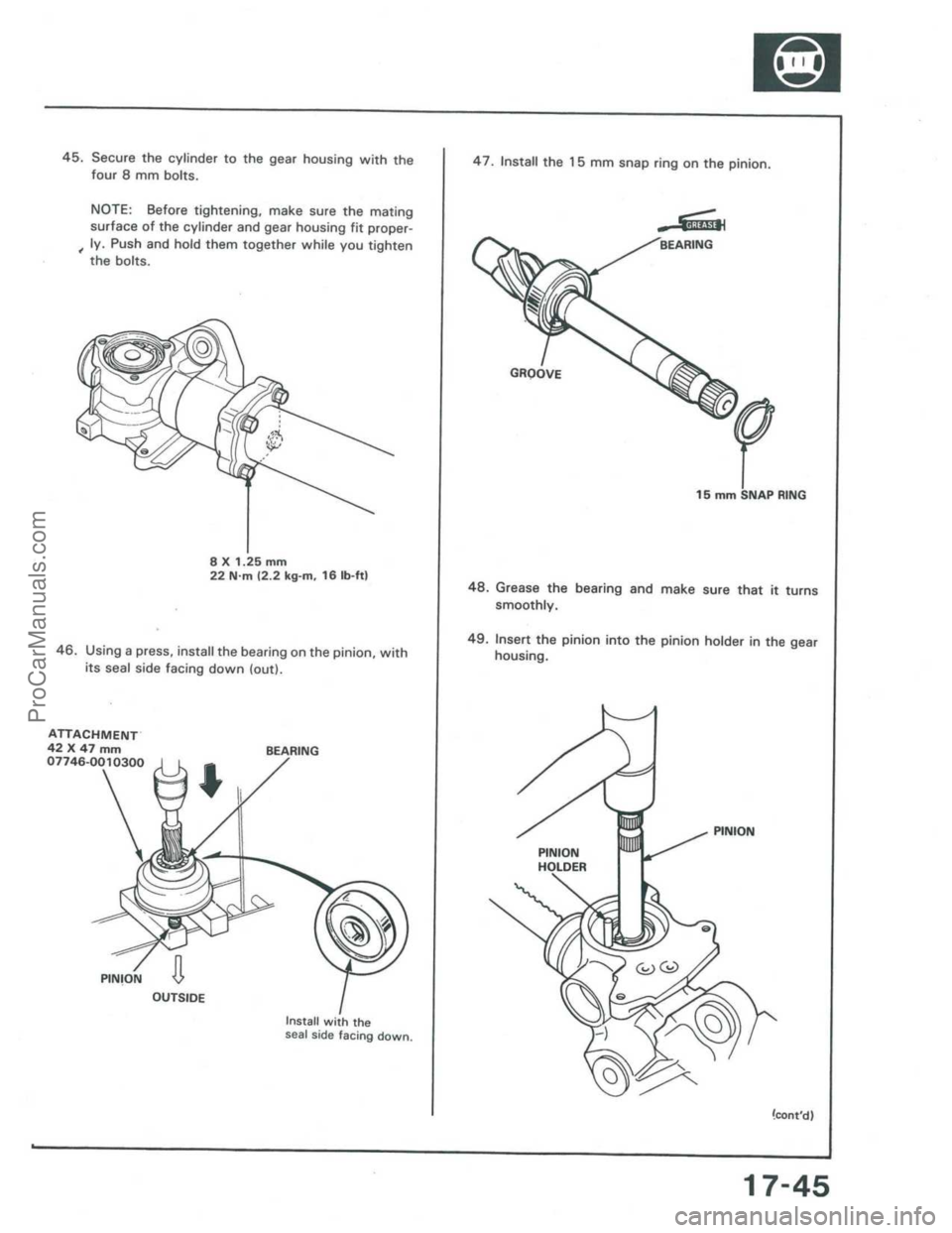 ACURA INTEGRA 1986  Service Repair Manual ProCarManuals.com 