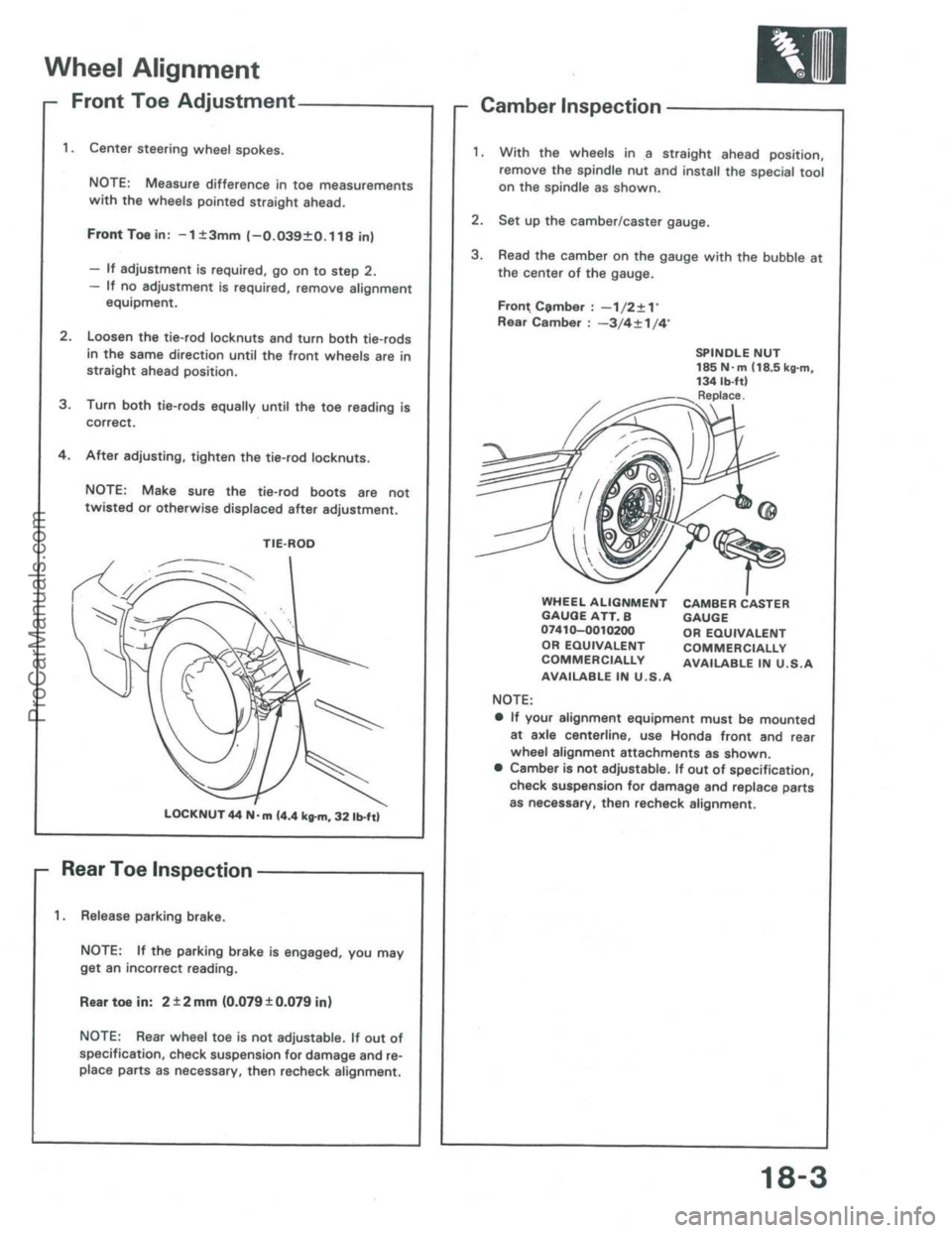 ACURA INTEGRA 1986  Service Repair Manual ProCarManuals.com 