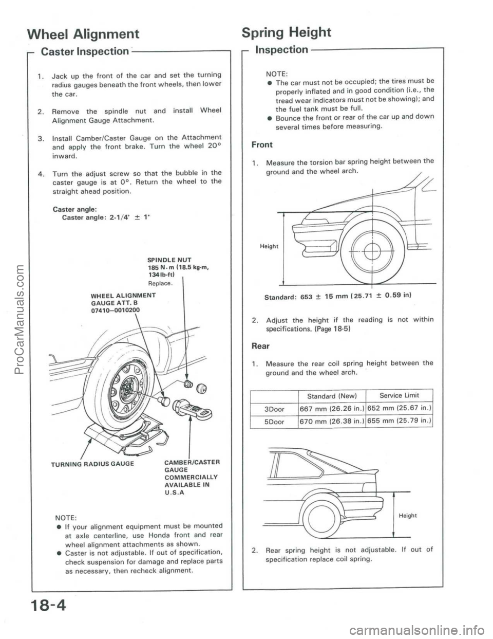 ACURA INTEGRA 1986  Service Repair Manual ProCarManuals.com 