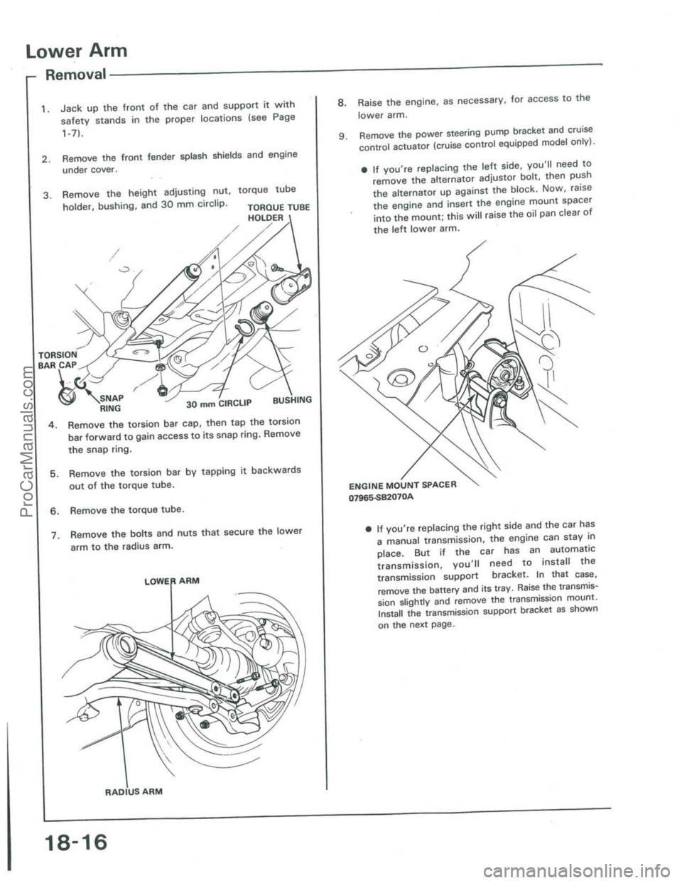 ACURA INTEGRA 1986 Service Repair Manual ProCarManuals.com ACURA INTEGRA 1986 Service Repair Manual ProCarManuals.com