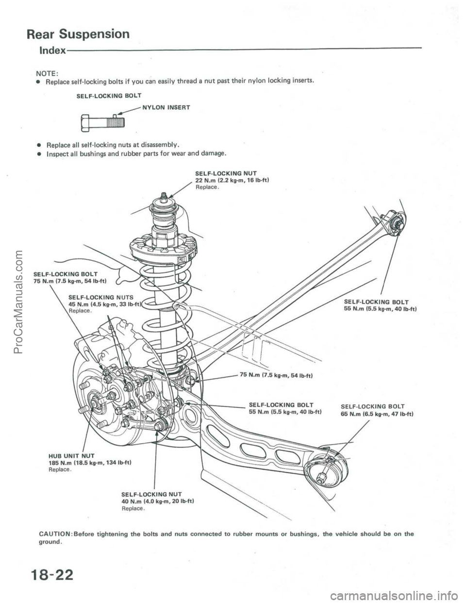 ACURA INTEGRA 1986  Service Repair Manual ProCarManuals.com 
