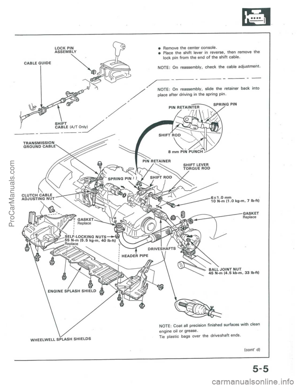 ACURA INTEGRA 1986 Service Service Manual ProCarManuals.com ACURA INTEGRA 1986 Service Service Manual ProCarManuals.com